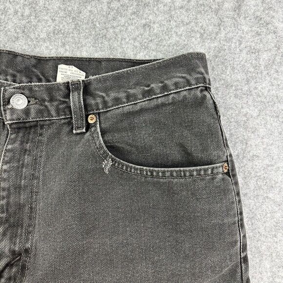 VTG Levis 550 Jean Shorts Jorts Mens 34 Relaxed Fit Cut Off Distressed Grunge* - Picture 3 of 11